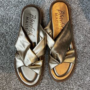 Malibu Women's Metallic Slide Sandals